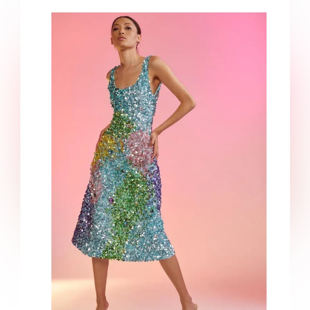 Cynthia Rowley Sequin Floral Prism Dress

New without tags